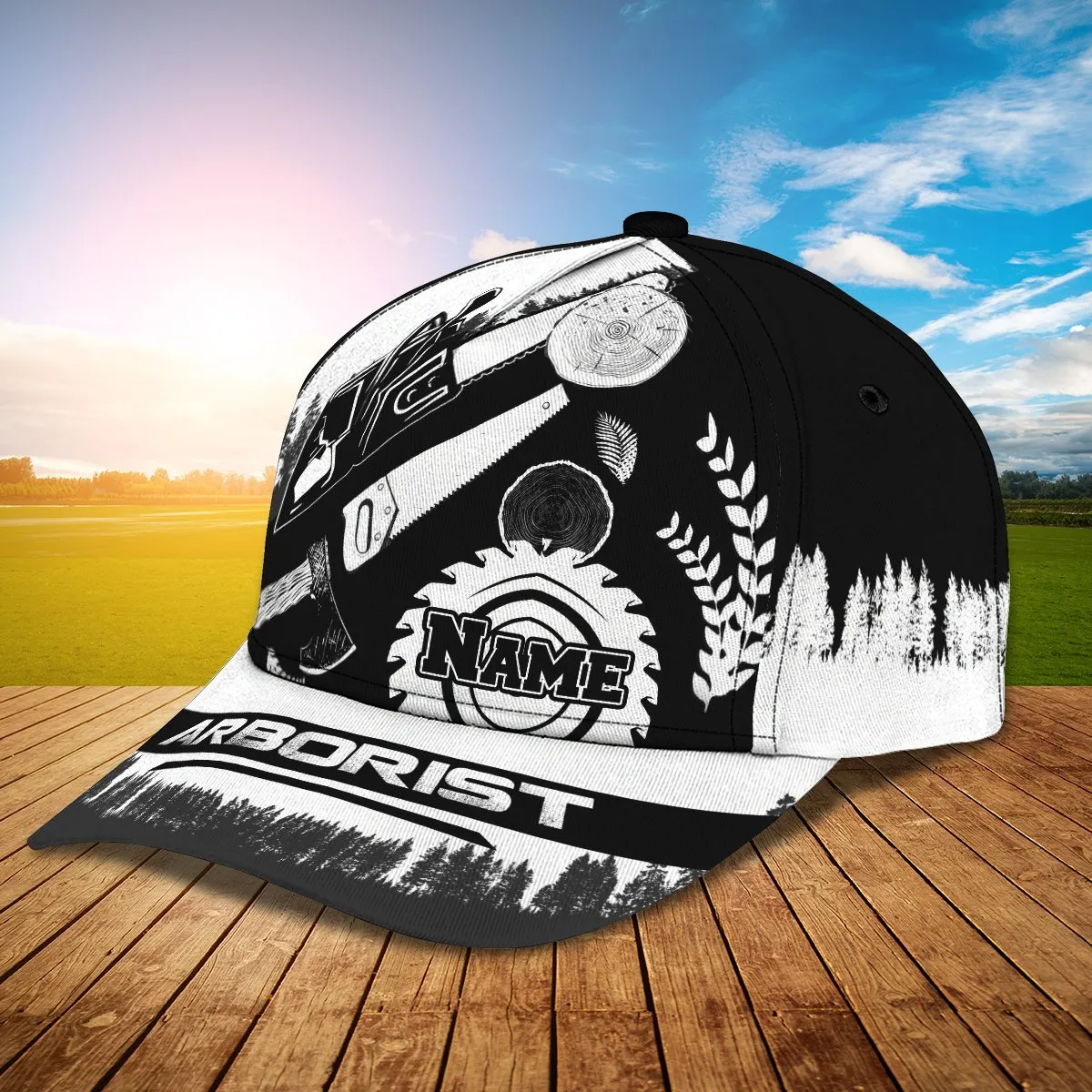 3D Classic Cap Arborist Personalized Name Cap 128 Namashops