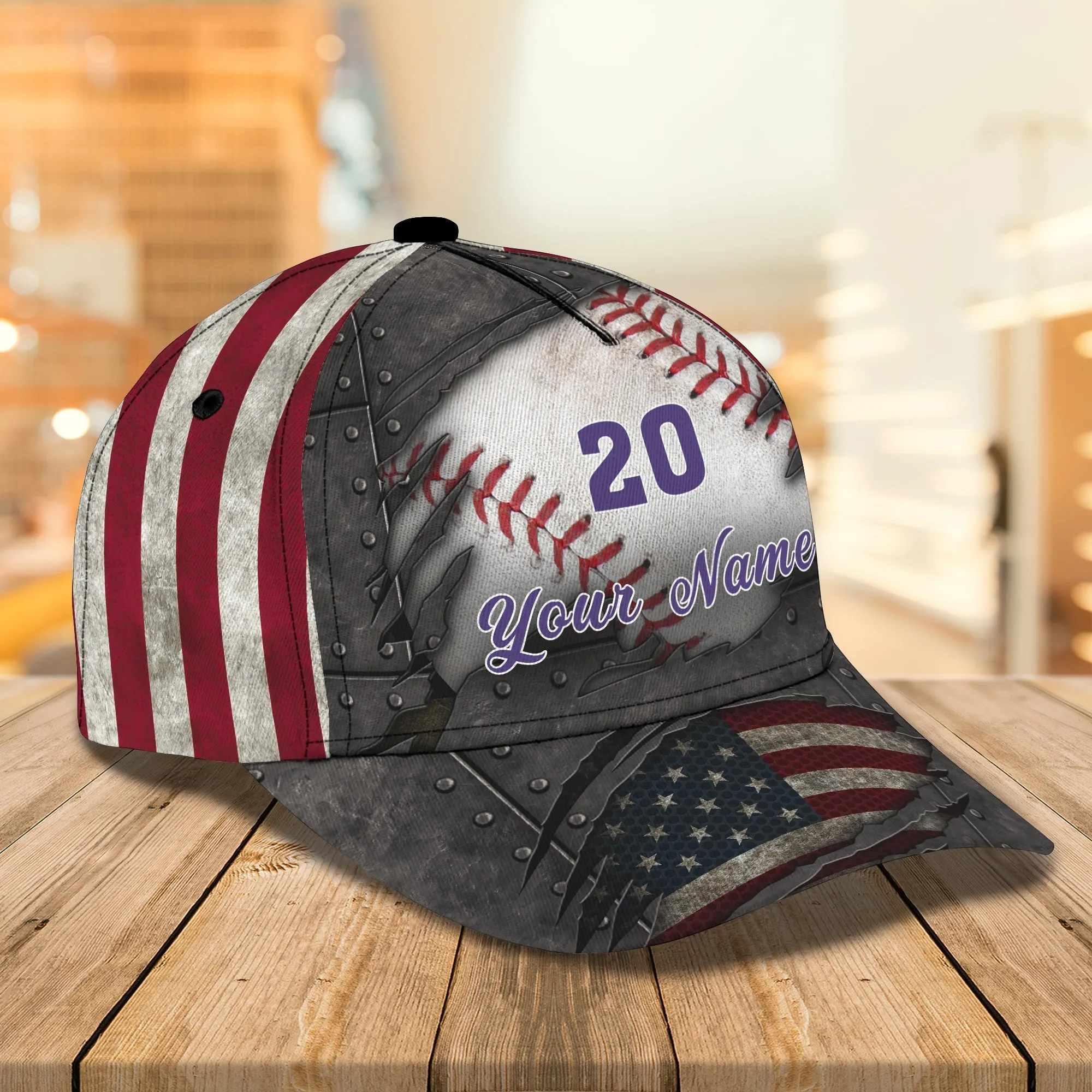 3D Classic Cap Baseball 05Personalized Name Cap Namashops