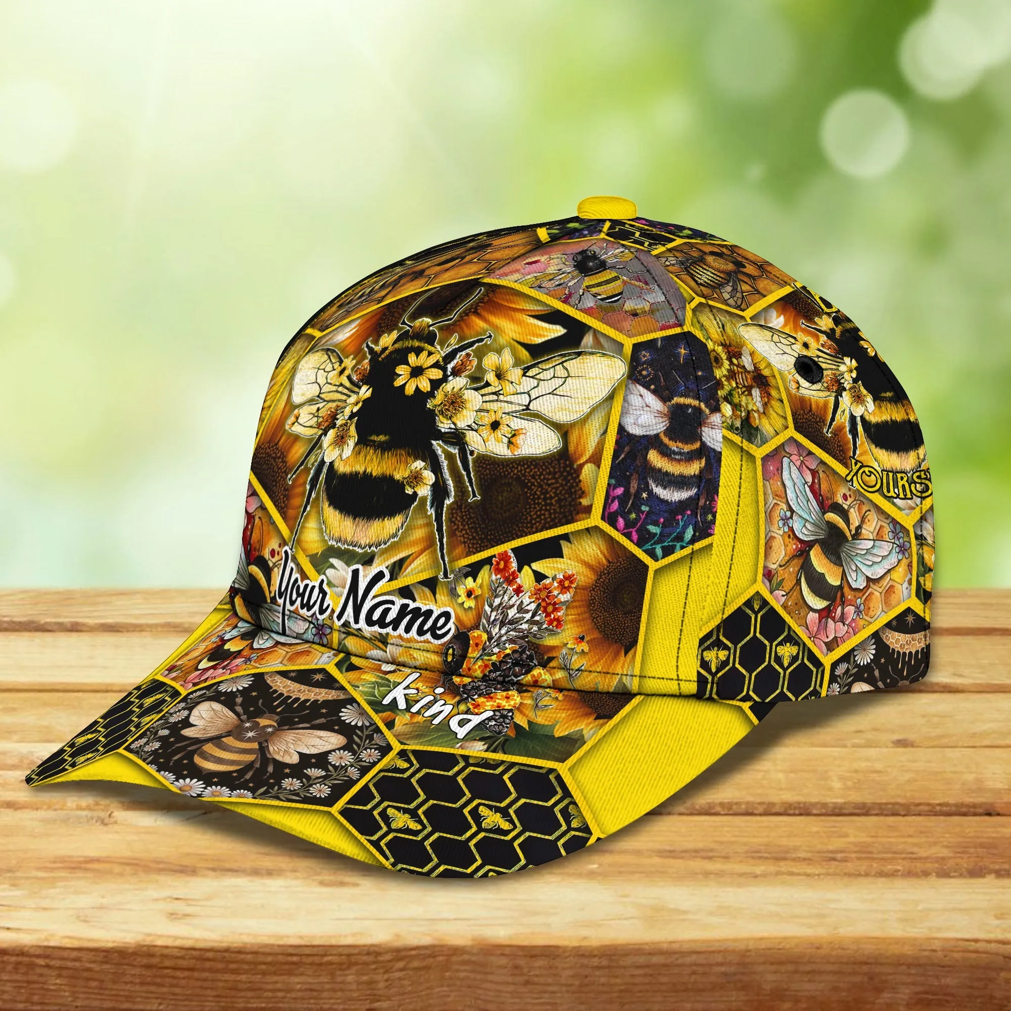 3D Classic Cap Bee Yourself Personalized Name Cap 44 Namashops