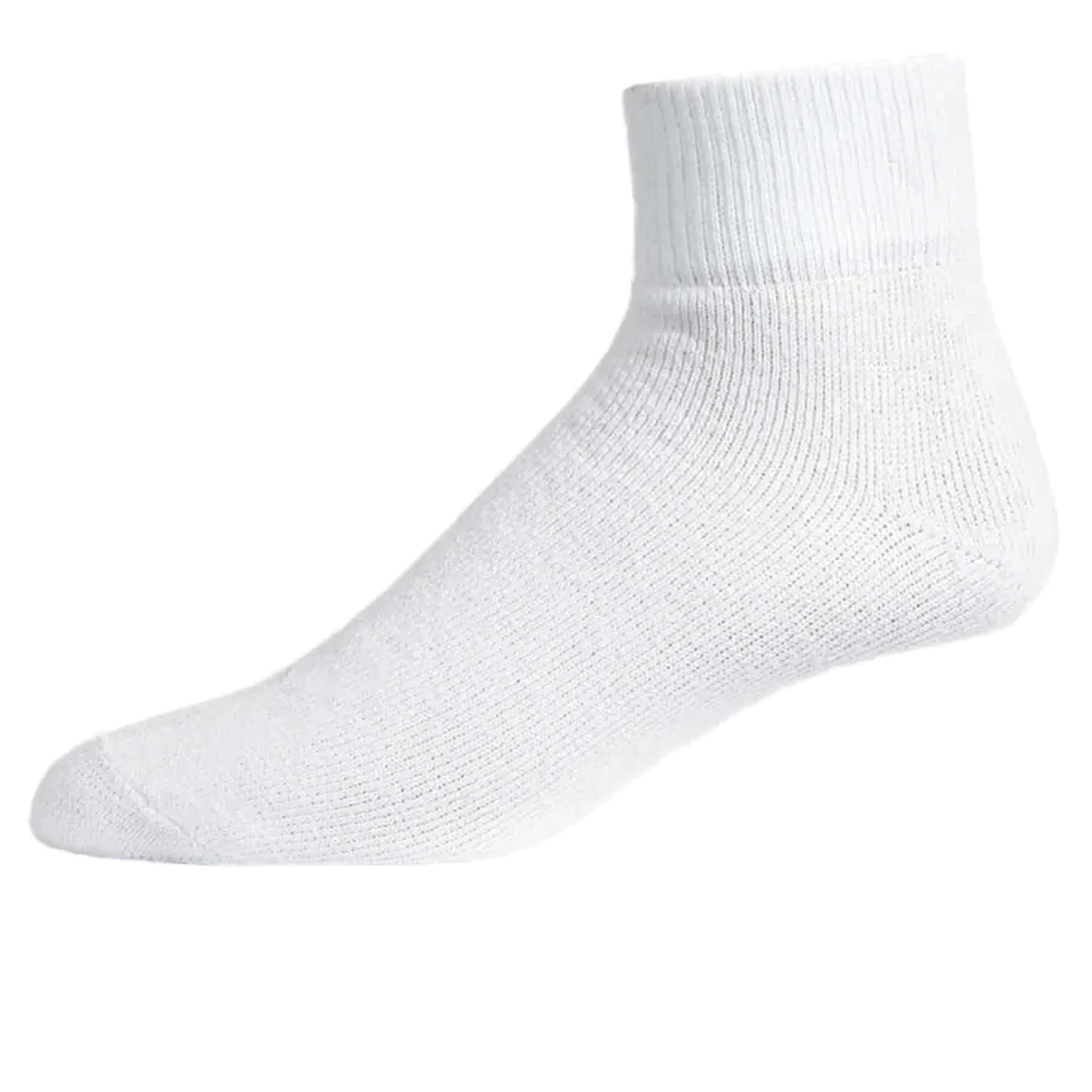 8 Pairs Men Quarter Socks Athletic Cushion Ankle Low Cut Crew Cotton White 10-13