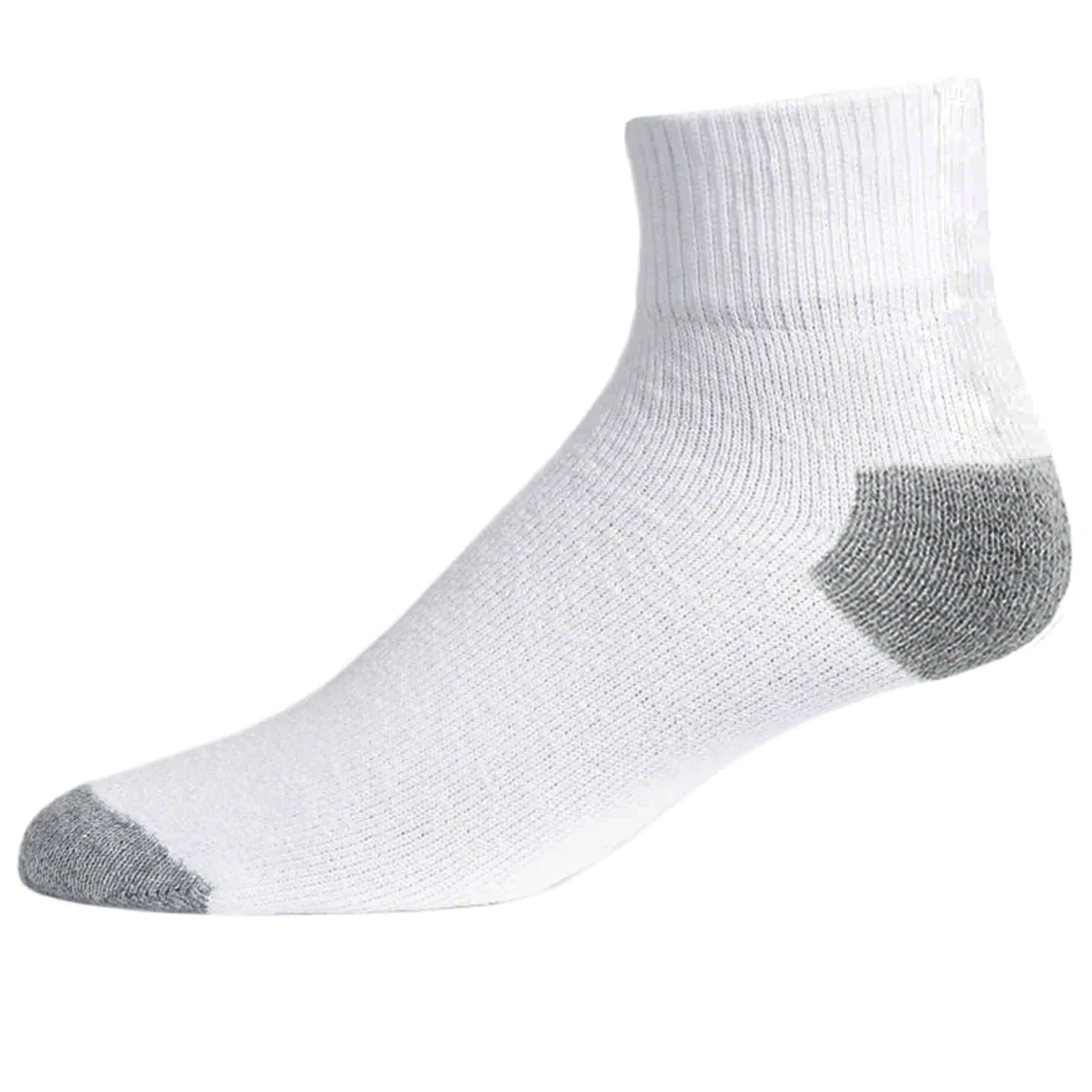 8 Pairs Men's Athletic Socks White Ankle Quarter Comfortable Running Cotton 9-11