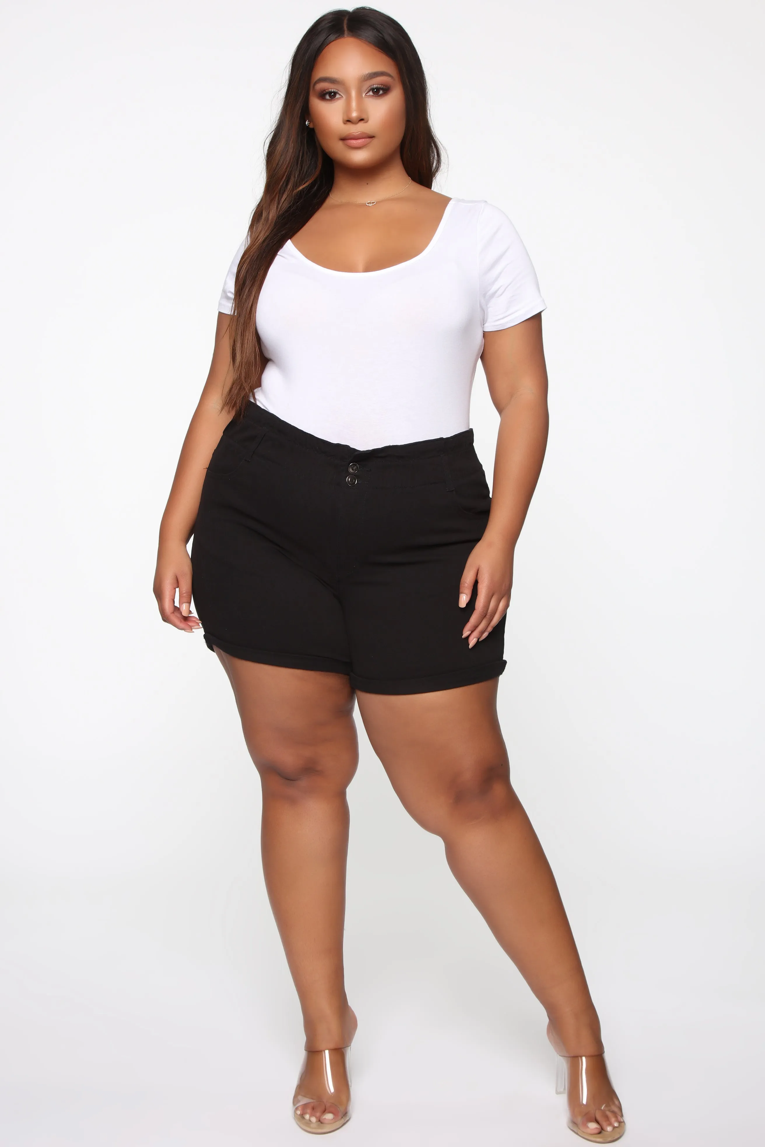Always On My Mind Denim Shorts - Black