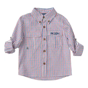 Americana Plaid Founders Kids Fishing Shirt