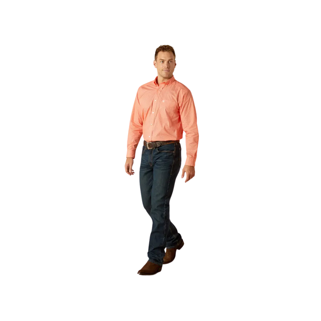 Ariat Men's Rory Classic Fit Orange Shirt