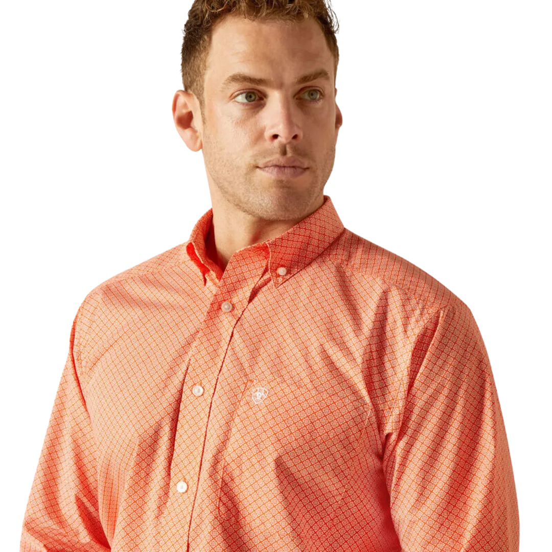 Ariat Men's Rory Classic Fit Orange Shirt