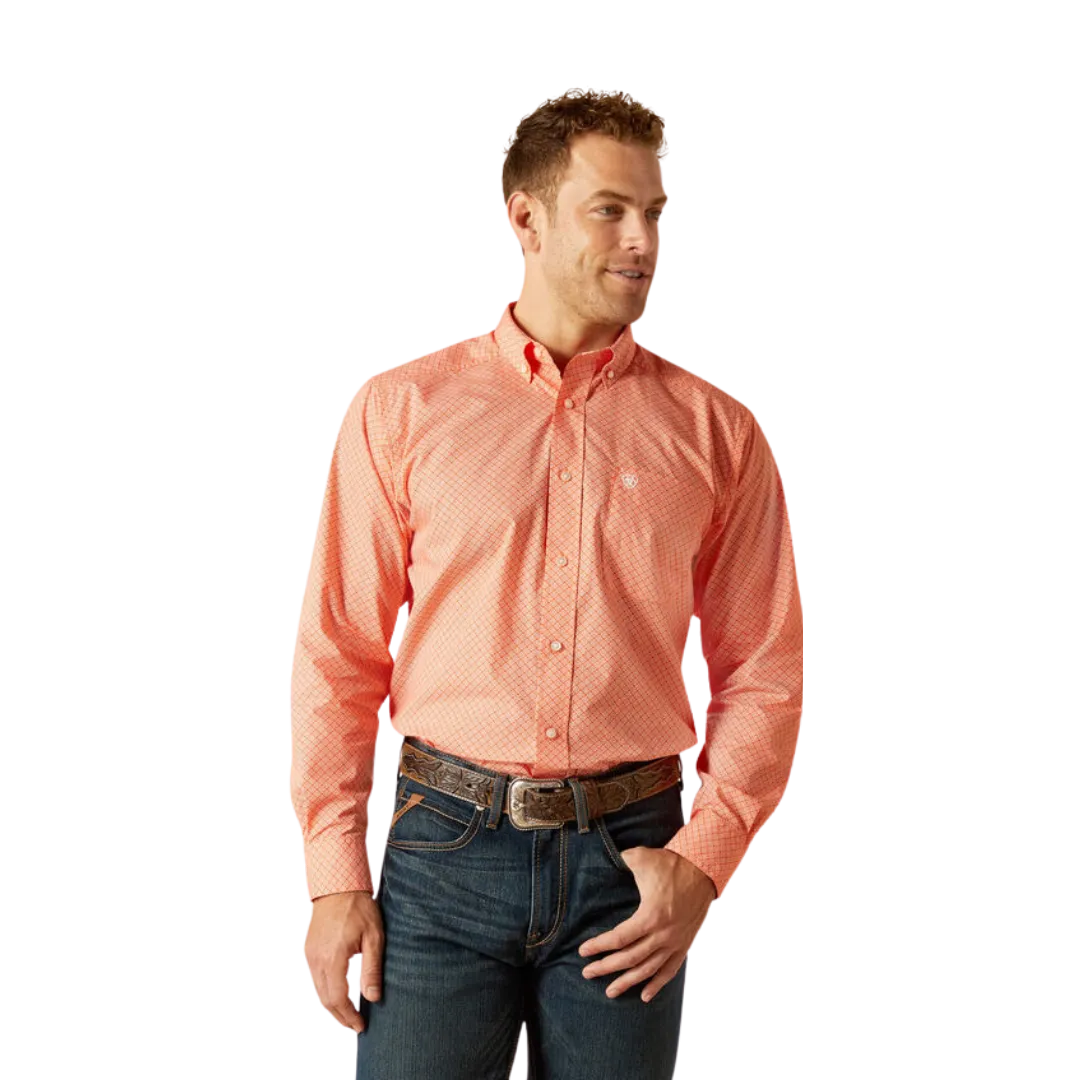 Ariat Men's Rory Classic Fit Orange Shirt