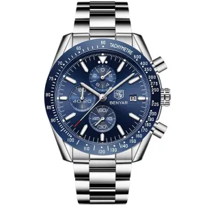 Blue & Silver Men's Watch