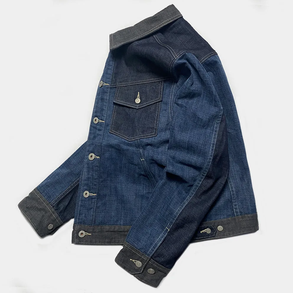 BZEN M.3139RR GARCIA2-CBD REGULAR FIT 4 POCKET MULTI COLOR DENIM JACKET-11OZ-E0 INDIGO