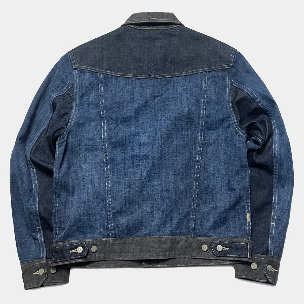 BZEN M.3139RR GARCIA2-CBD REGULAR FIT 4 POCKET MULTI COLOR DENIM JACKET-11OZ-E0 INDIGO