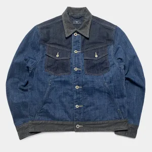 BZEN M.3139RR GARCIA2-CBD REGULAR FIT 4 POCKET MULTI COLOR DENIM JACKET-11OZ-E0 INDIGO