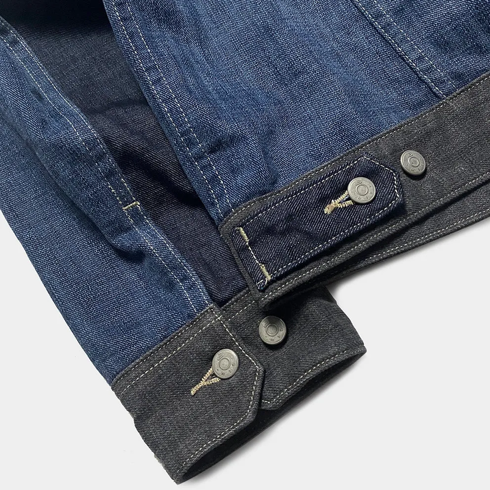BZEN M.3139RR GARCIA2-CBD REGULAR FIT 4 POCKET MULTI COLOR DENIM JACKET-11OZ-E0 INDIGO