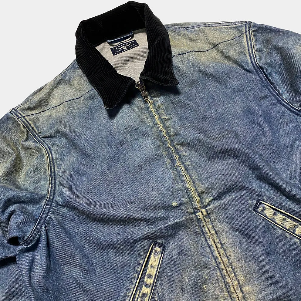 BZEN M.3315 MAVERICK-UL REGULAR FIT UNLINED DENIM JACKET-11.5oz-MID VINTAGE