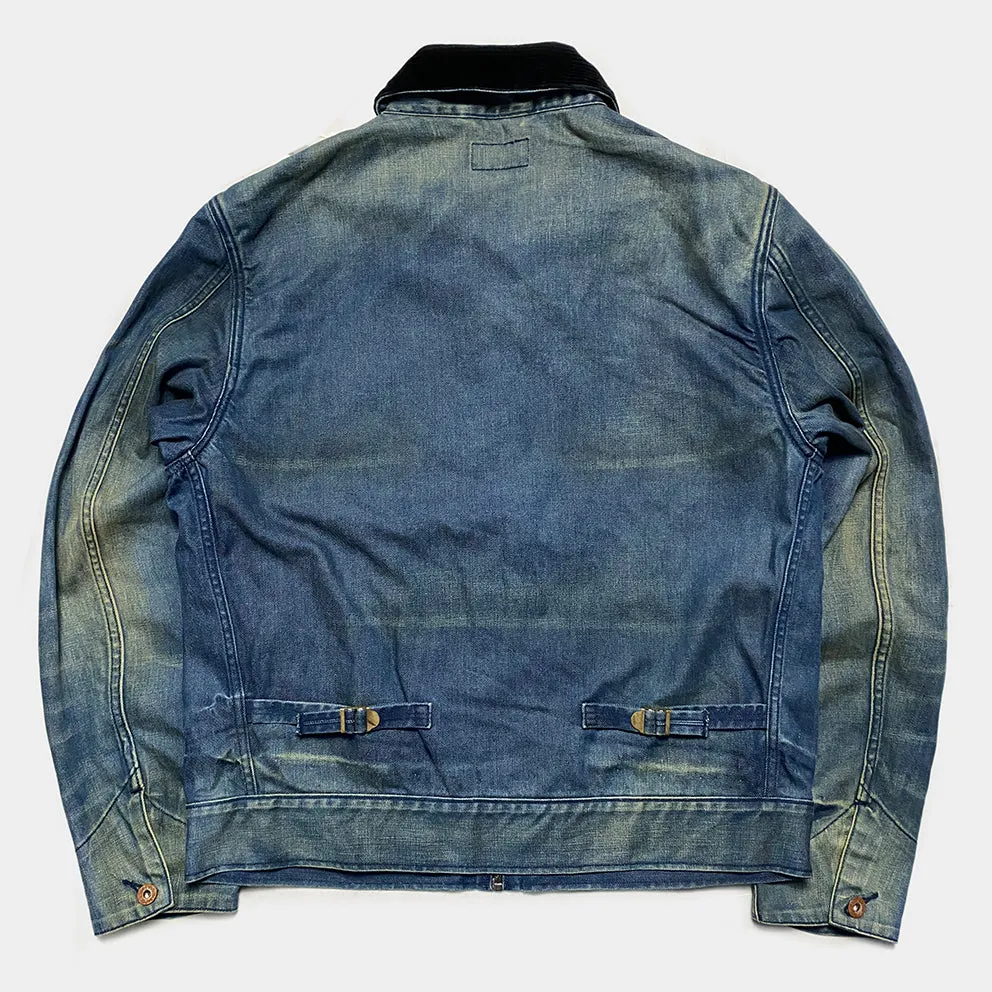 BZEN M.3315 MAVERICK-UL REGULAR FIT UNLINED DENIM JACKET-11.5oz-MID VINTAGE