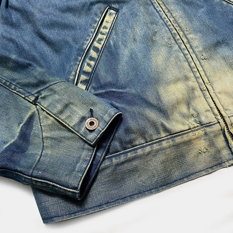 BZEN M.3315 MAVERICK-UL REGULAR FIT UNLINED DENIM JACKET-11.5oz-MID VINTAGE
