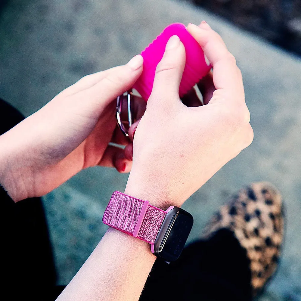 CASE-MATE 38-41mm Apple Watch Nylon Band for Series 1-8 & SE - Metallic Pink  (Apple Watch sold separately)