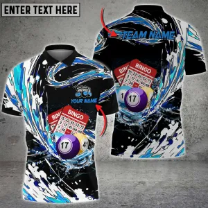 Coolspod Breath Of Water Bingo Multicolor Option Customized Name 3D Polo Shirt, Gift for Bowler