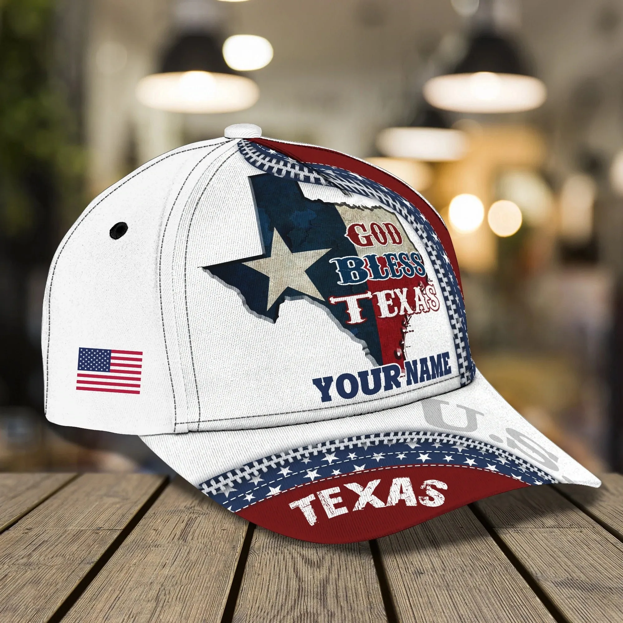 Customized 3D Full Printed Baseball Cap Pray For Texas, Texas Baseball Cap, Texas Classic Cap