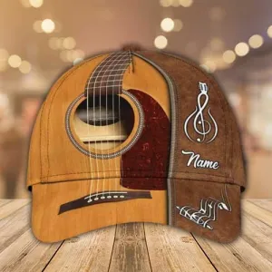 Customized Guitar Hat Custom Name Guitar Players, Guitar Baseball Cap for Boyfriend and Girlfriend Birthday