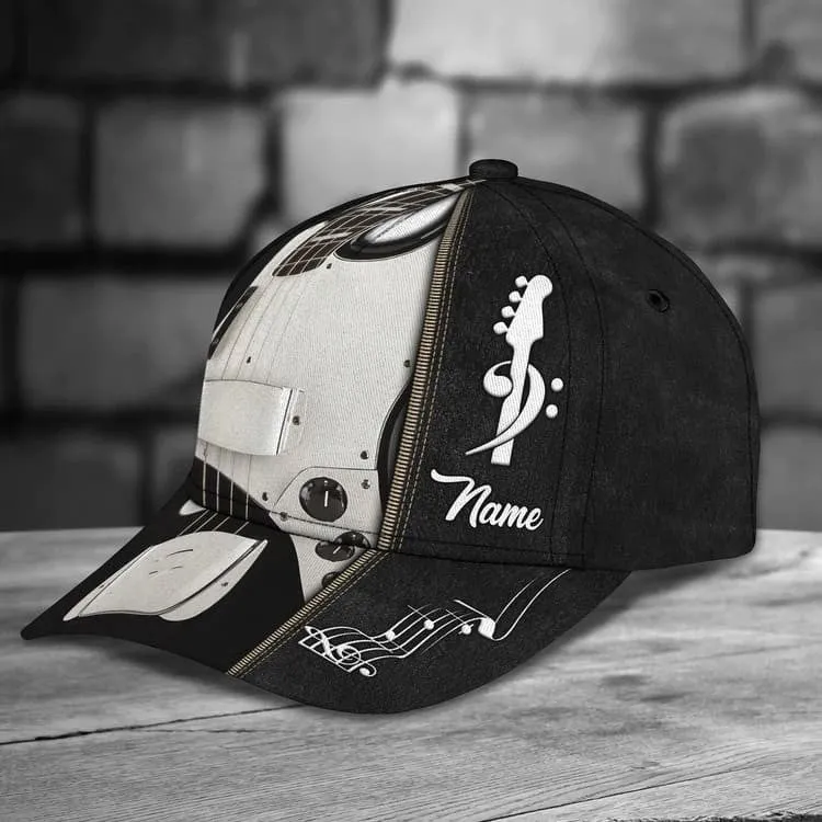 Customized Guitar Hat Custom Name Guitar Players, Guitar Baseball Cap for Boyfriend and Girlfriend Birthday