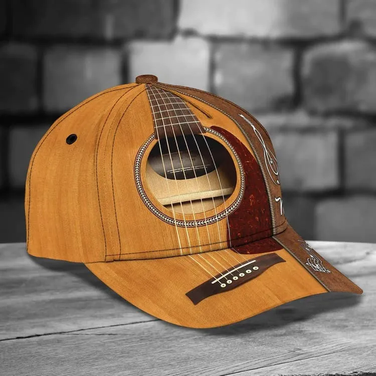 Customized Guitar Hat Custom Name Guitar Players, Guitar Baseball Cap for Boyfriend and Girlfriend Birthday