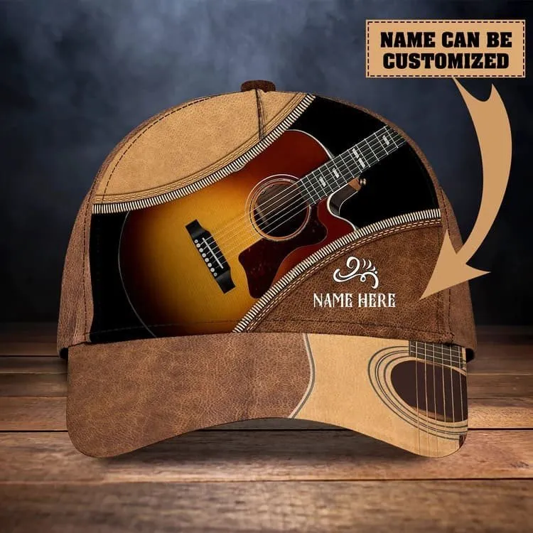 Customized Guitar Hat Custom Name Guitar Players, Guitar Baseball Cap for Boyfriend and Girlfriend Birthday