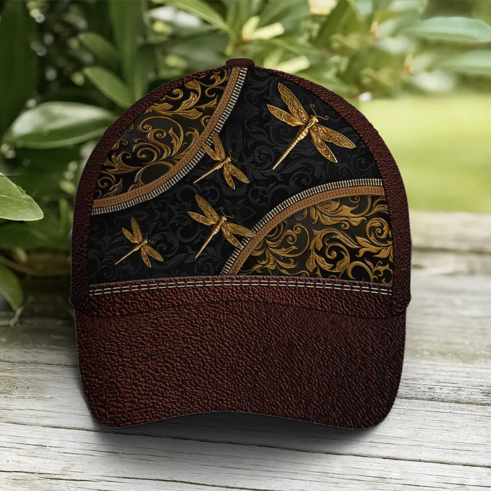Dragonfly Leather Style Classic Baseball Cap Coolspod