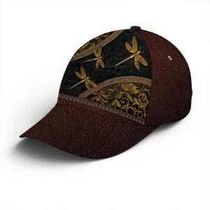 Dragonfly Leather Style Classic Baseball Cap Coolspod