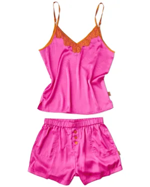 Kip & Co Flirty Satin Shorts & Cami Pyjama Set