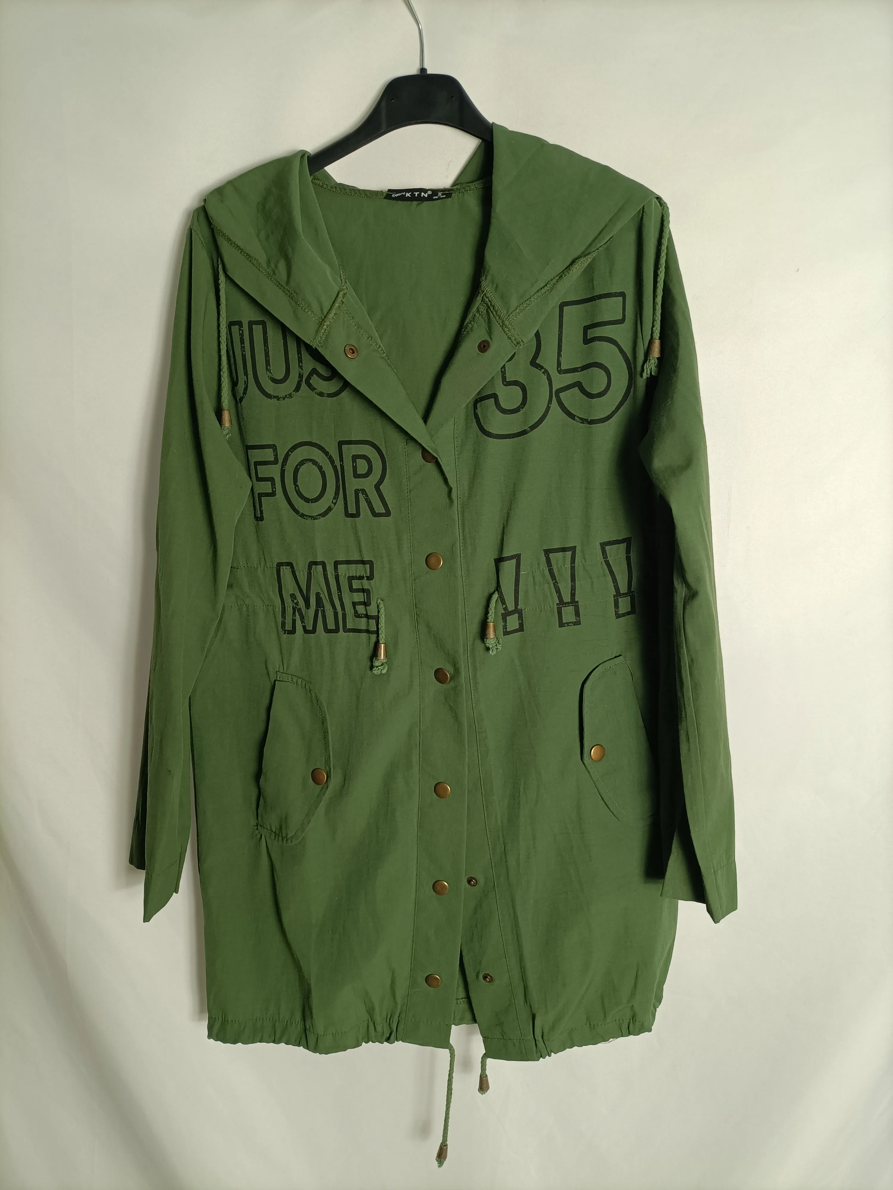 KTN. Parka verde fina T.s