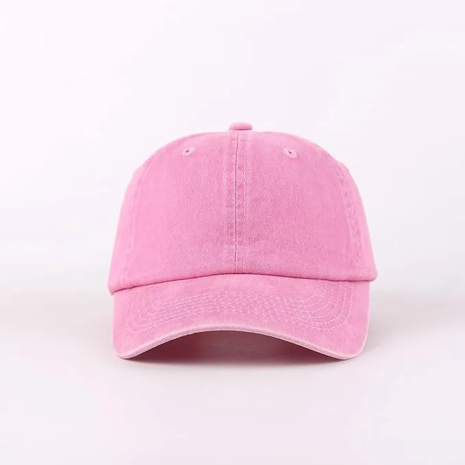 Light Pink Denim Wash Unisex Baseball Cap