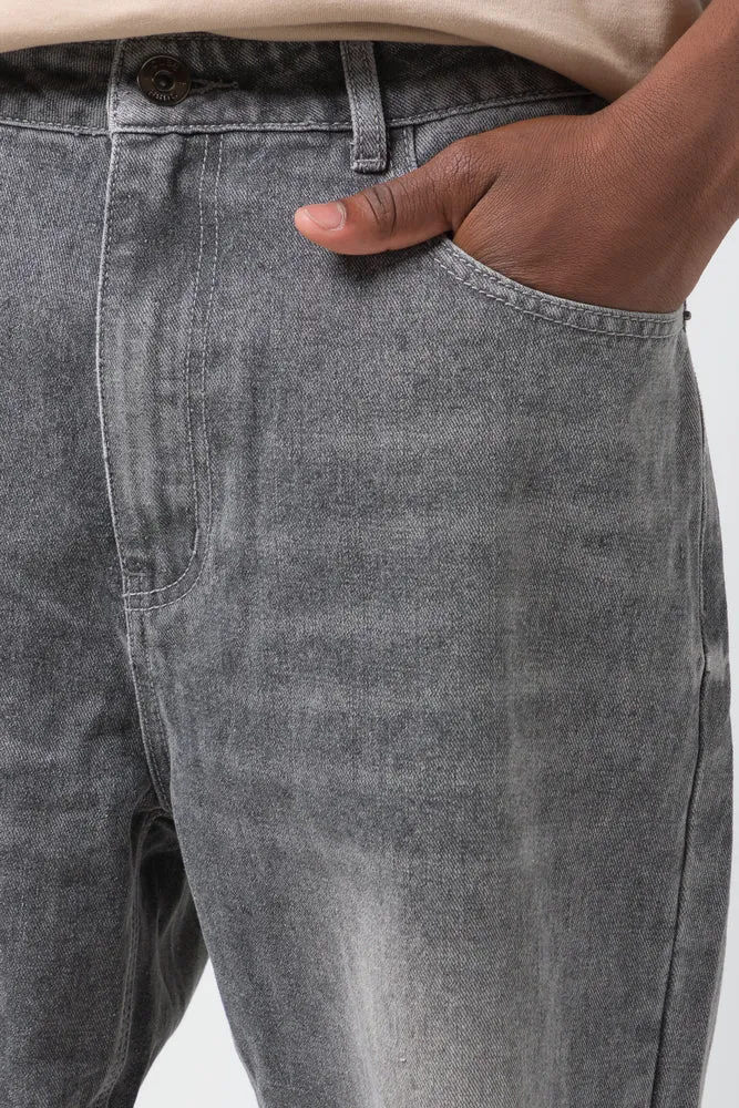 Loose Fit Denim Jeans Grey