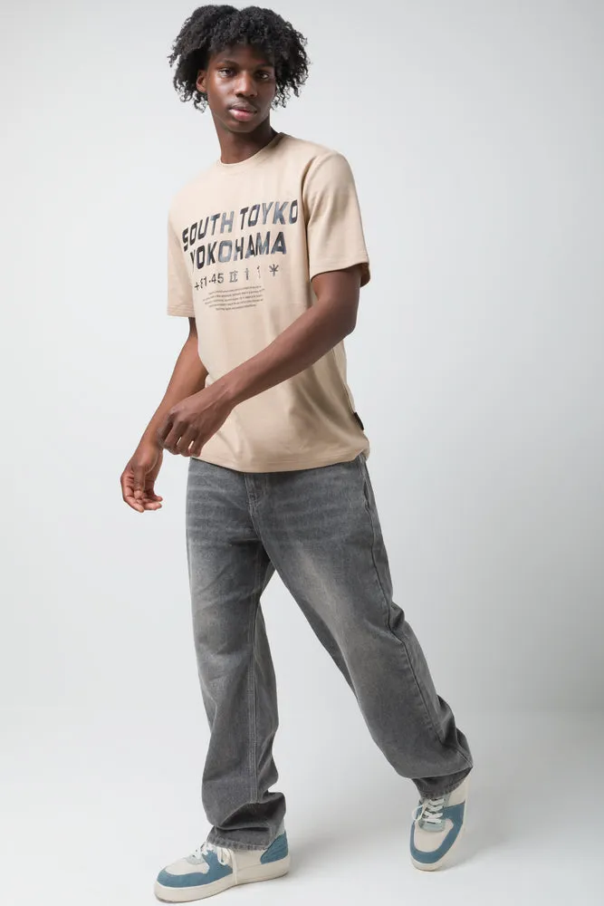 Loose Fit Denim Jeans Grey