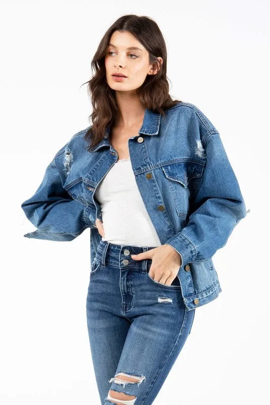 Medium Wash Denim Jean Jacket