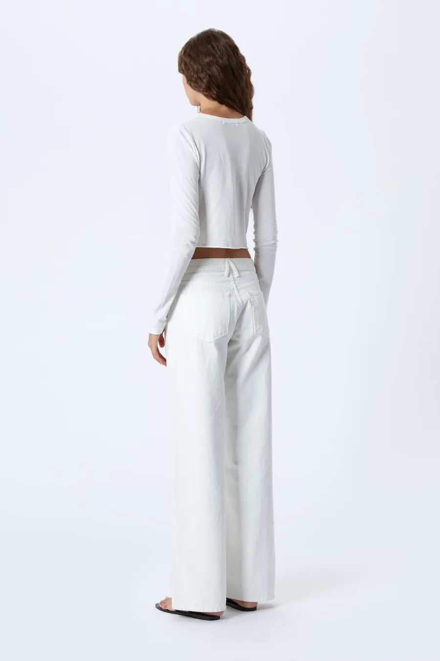 Mica Low Rise Wide Leg White