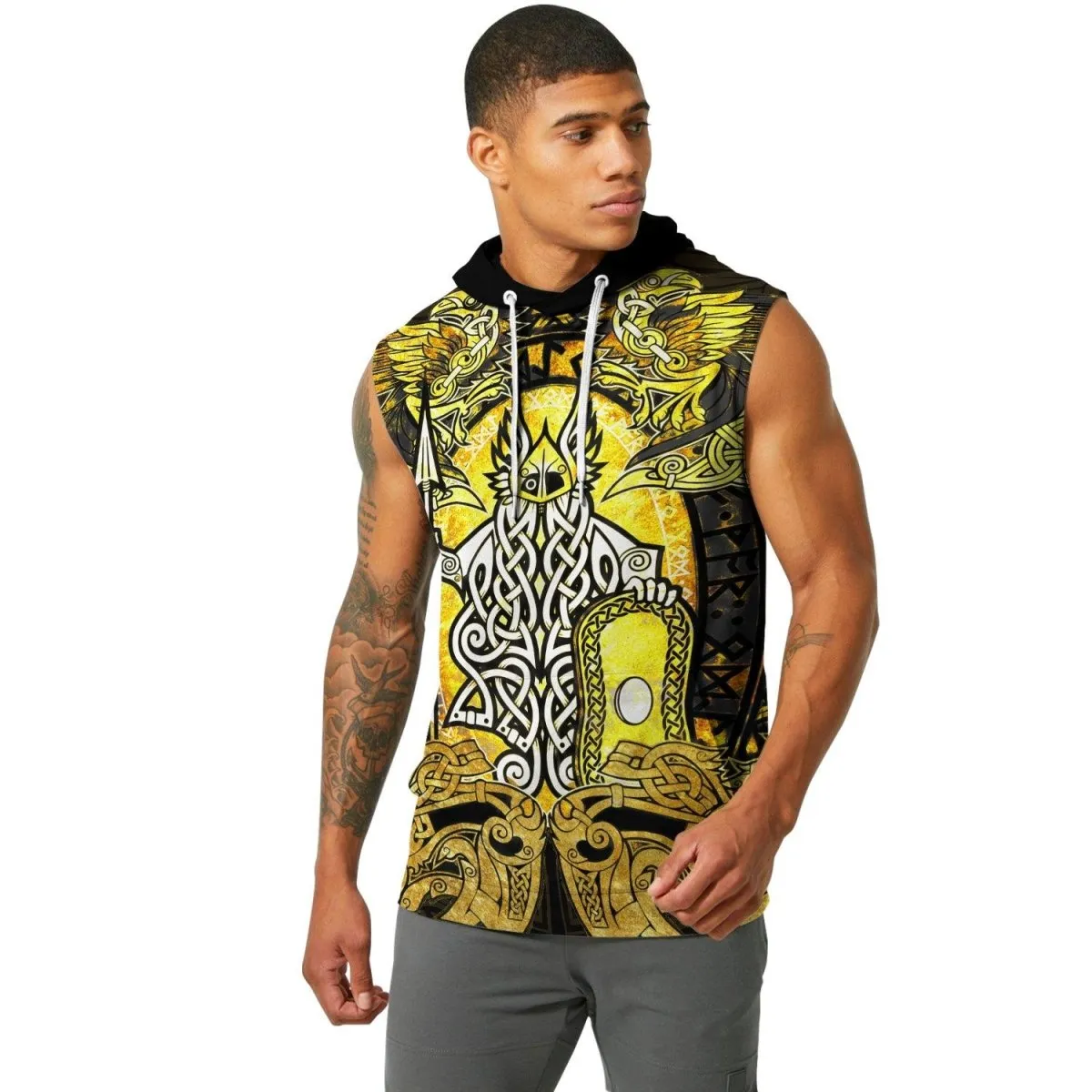 Odin Norse Rune Sleeveless Pullover & Zip Hoodie