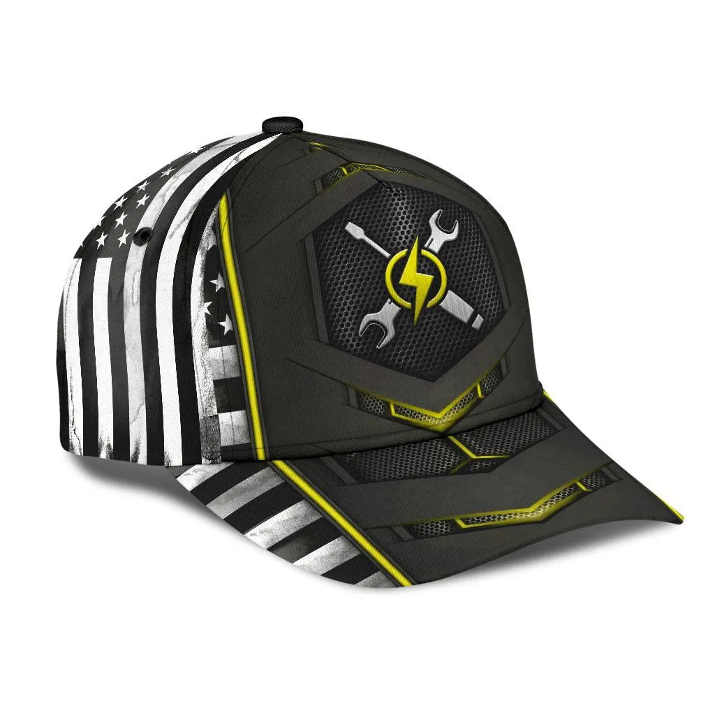 Personalized Lineman 3D Classic Cap for Him, Lineman Hat for Dad Birthday