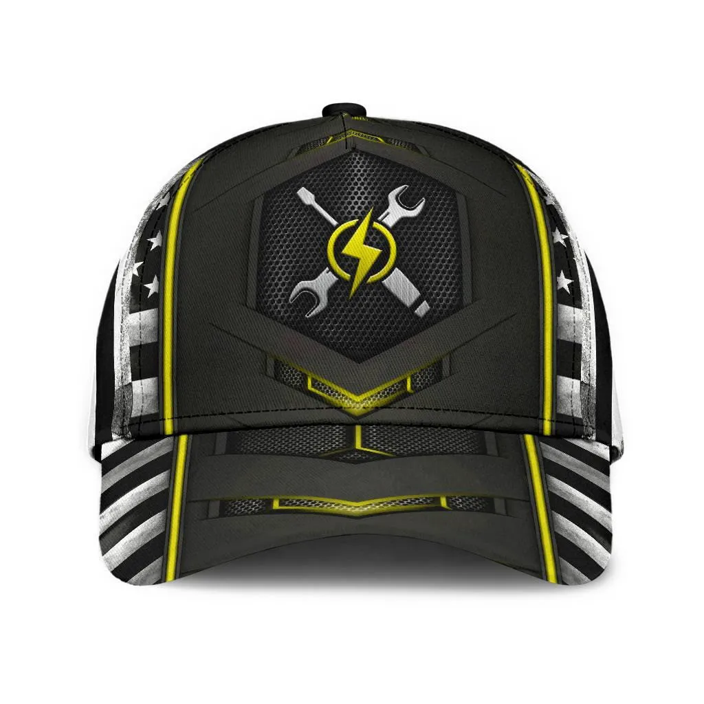 Personalized Lineman 3D Classic Cap for Him, Lineman Hat for Dad Birthday