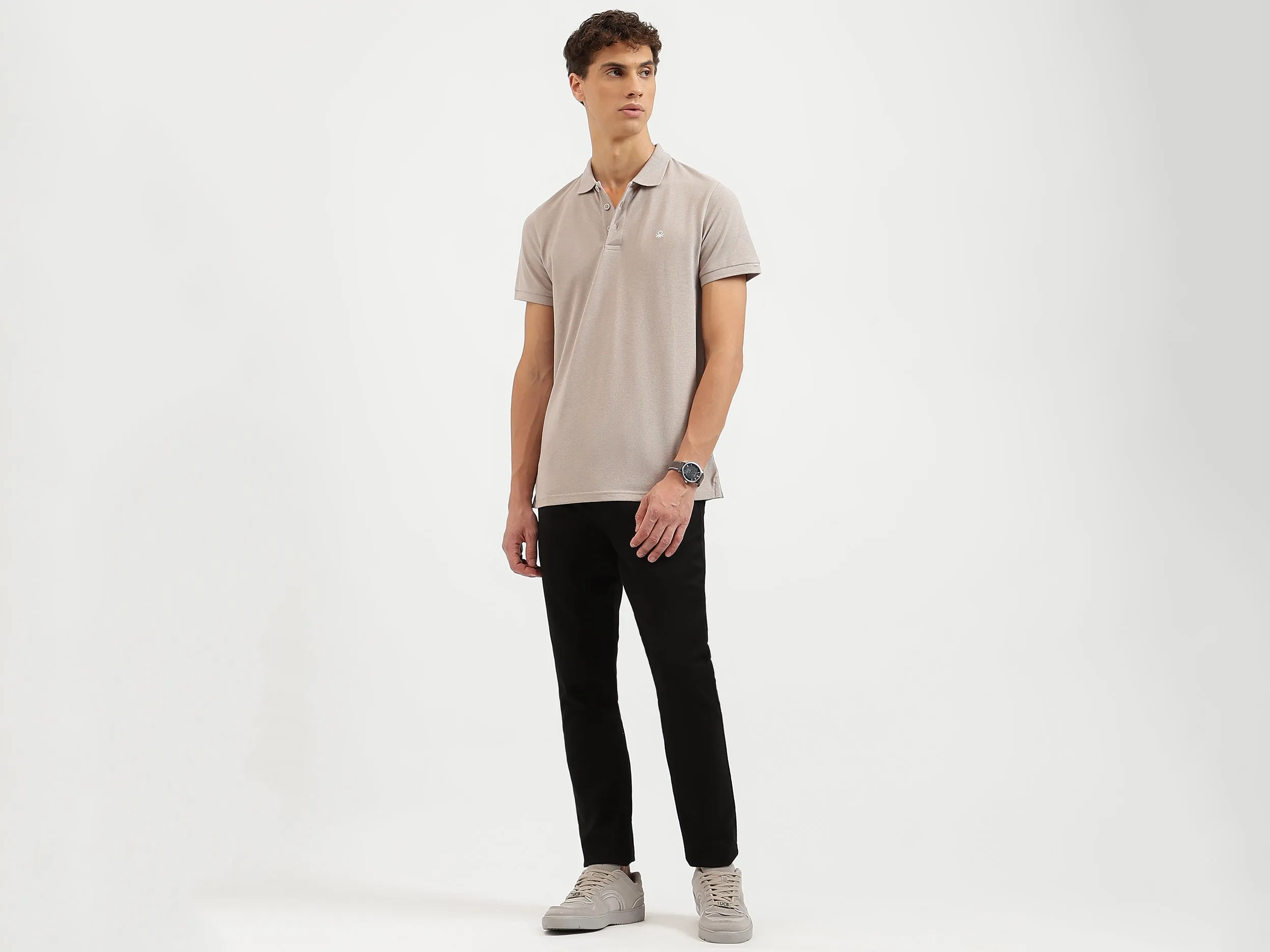 Regular Fit Collared Solid Polo T-Shirt