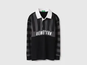 Regular Fit Polo Neck Striped Tshirt