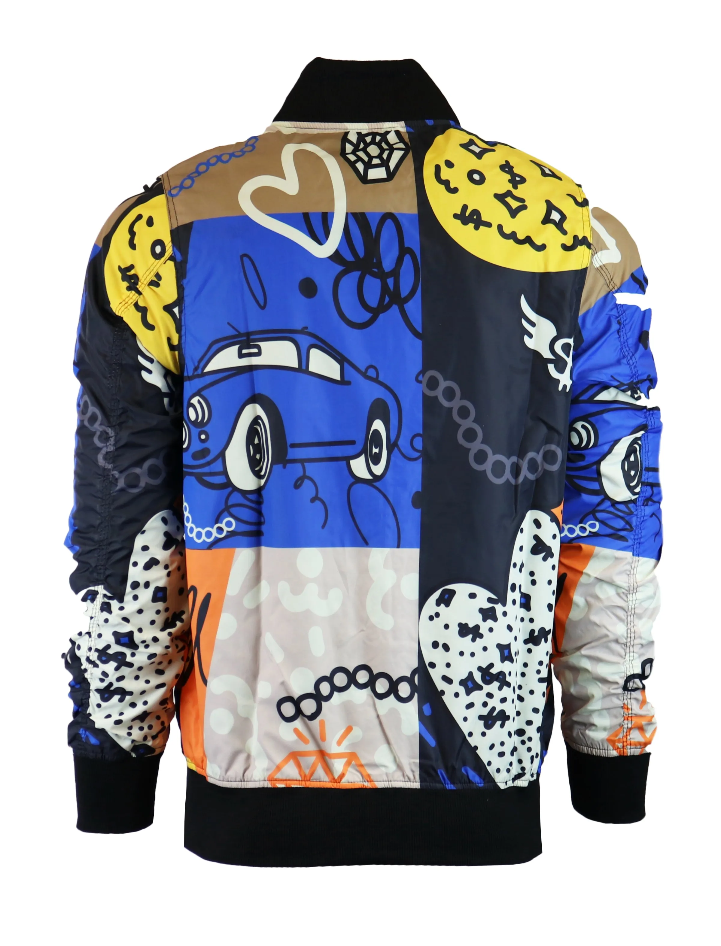 S51050-ANIMATION BOMBER JACKET (ROYAL/GEO)