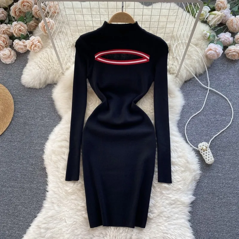 Soneya High Neck Bodycon Dress