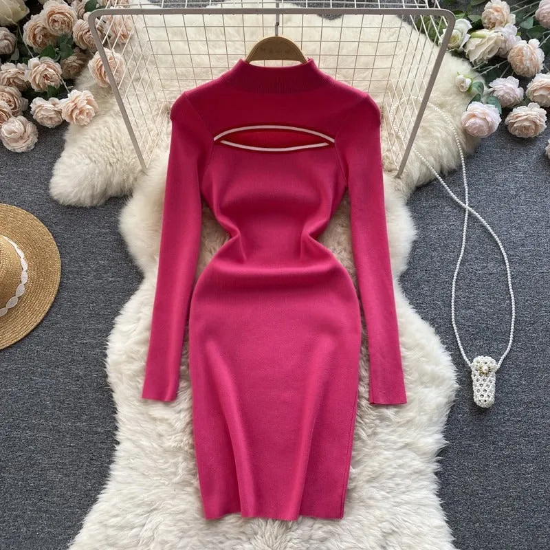 Soneya High Neck Bodycon Dress