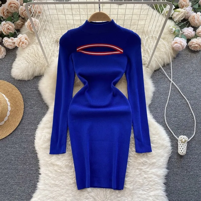 Soneya High Neck Bodycon Dress
