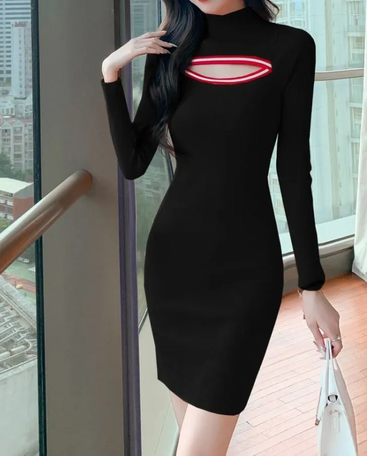 Soneya High Neck Bodycon Dress