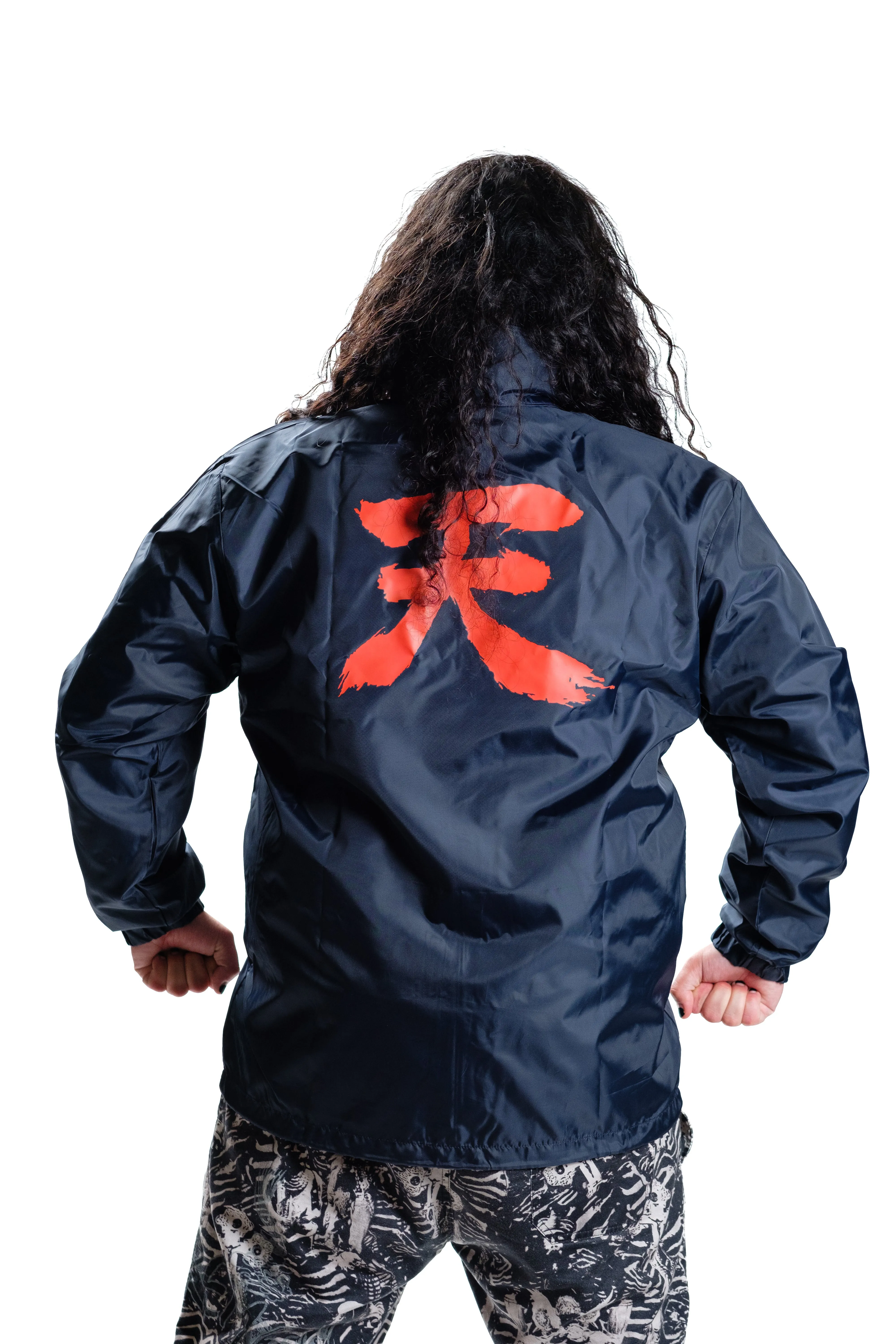 STREET FIGHTER - 'Akuma Heaven' Windbreaker - Navy