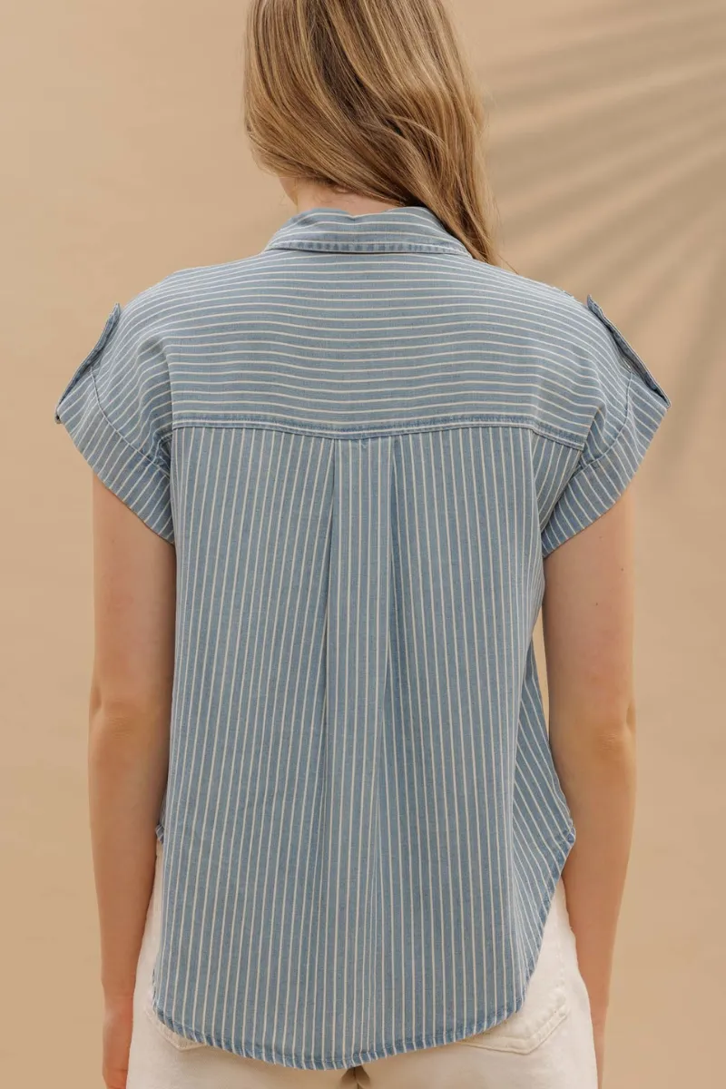 Striped Chambray Shirt