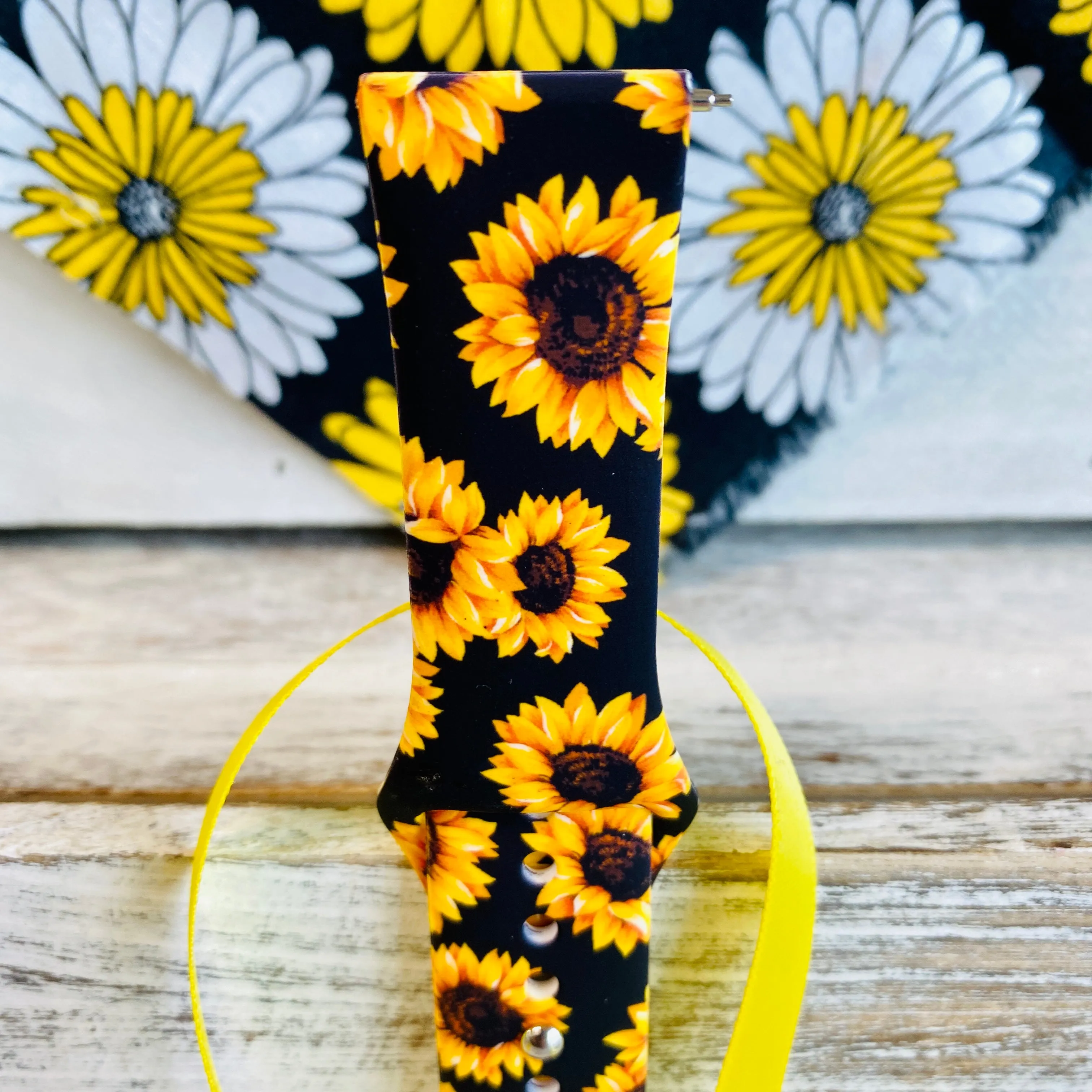 Sunflower Print Silicone Band For Samsung Watch