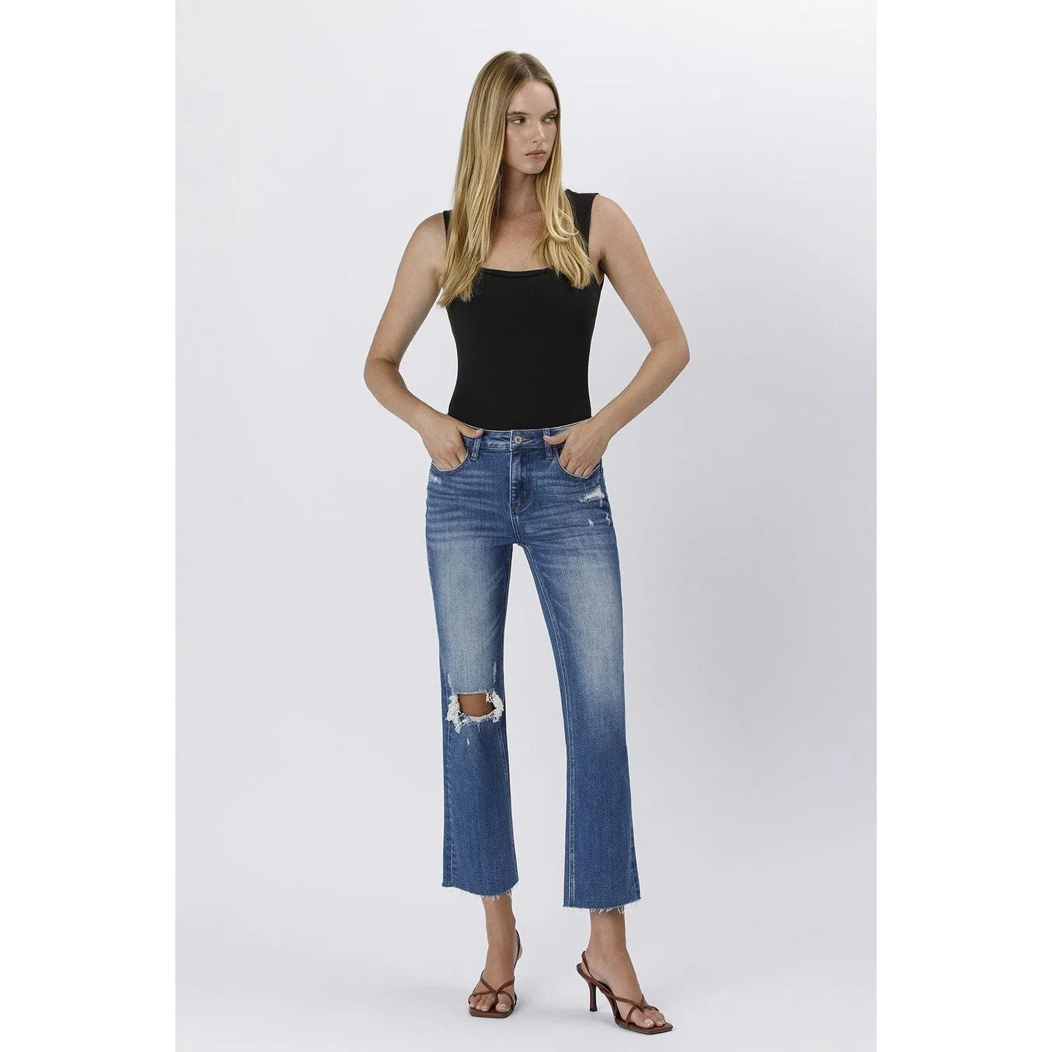 Taking Me Back Kick Flare Jean