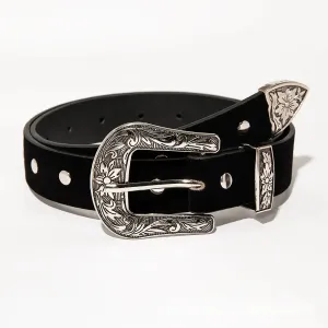 Vintage Rivet Gothic Belt - Punk Y2K Metal Buckle