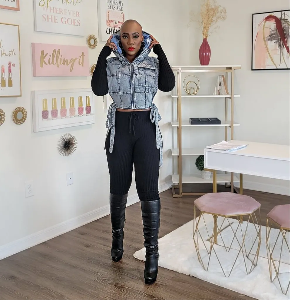 Vogue Denim Puffer Jacket